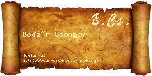 Boér Csongor névjegykártya