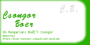 csongor boer business card